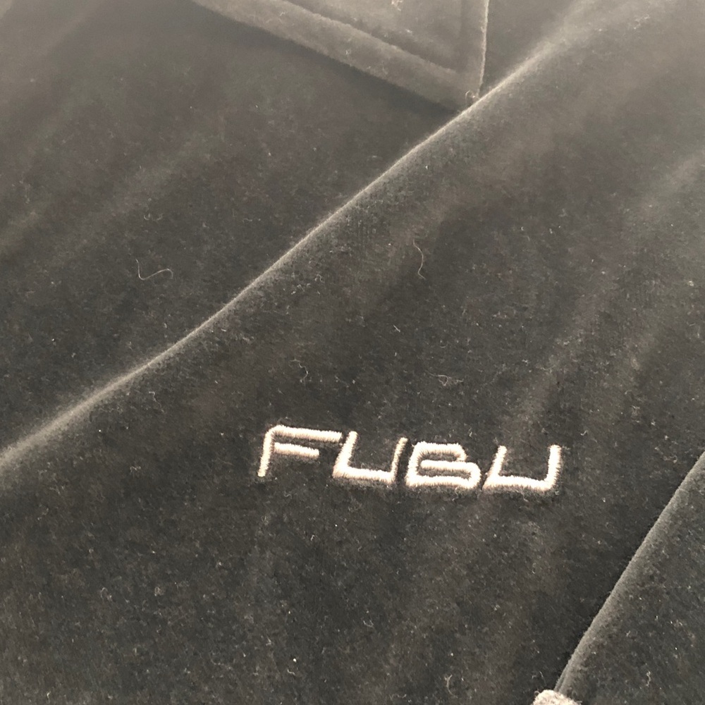 FUBU Vintage Y2K Black Velour Track Suit Men’s 3XL w Drawstring Please Read - Picture 5 of 12